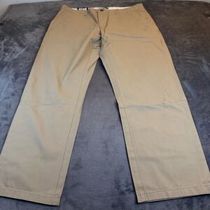 Falls Creek Straight Chino Khaki Tan Pants Cotton Trousers Mens 36x30" NWT